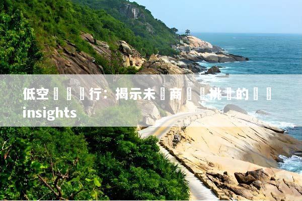 低空經濟試行：揭示未來商機與挑戰的關鍵 insights